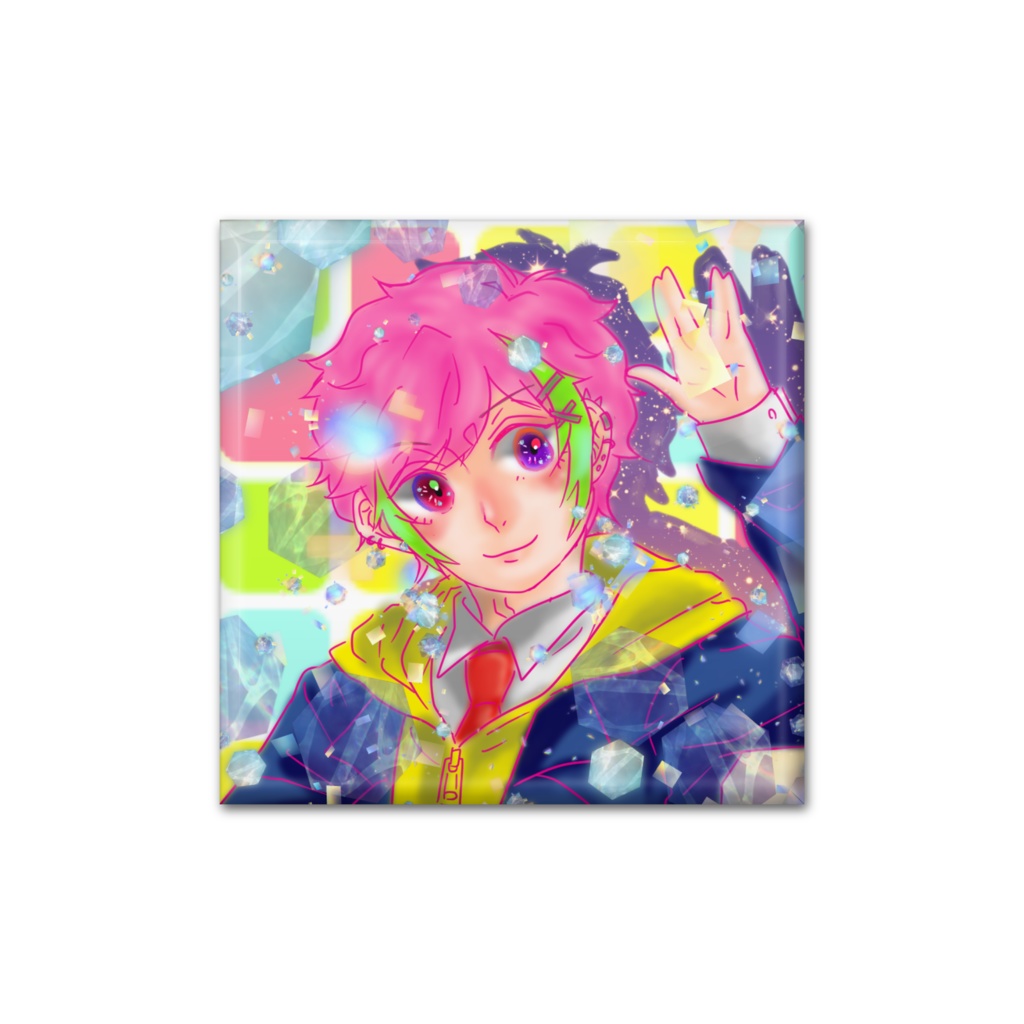 キラキラななやくんスクエア缶バッジ