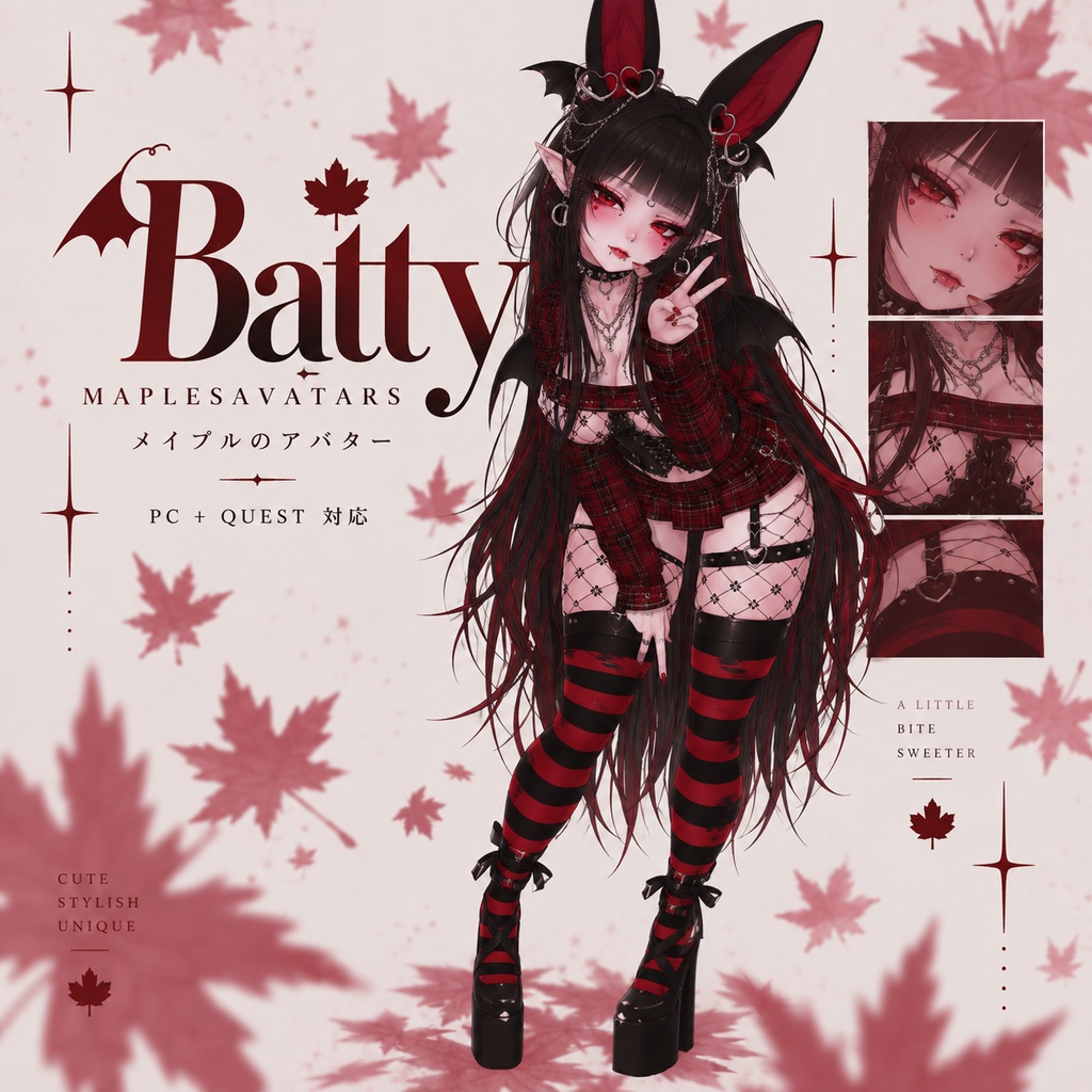【Batty - バッティ】PC + QUEST対応 VRChat Avatar