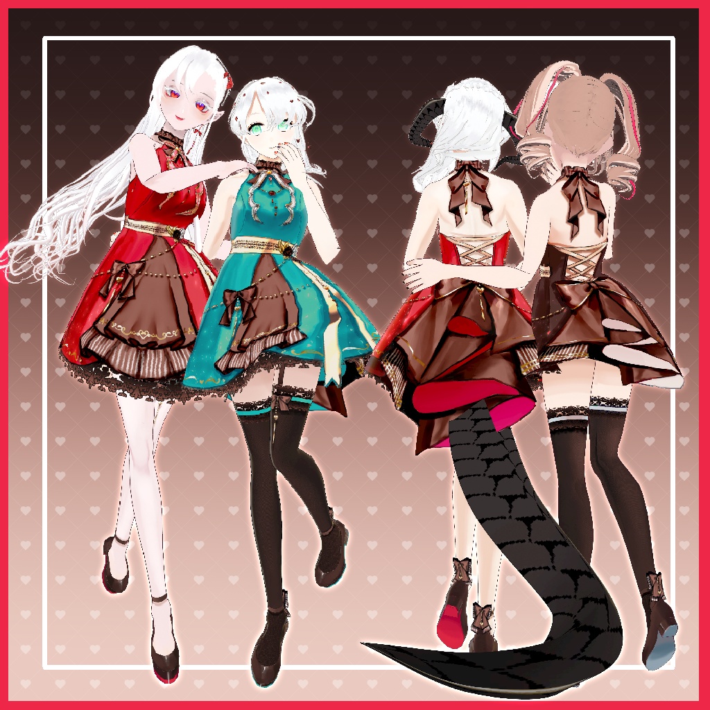【VRoid用】Valentine Theme Coord Set