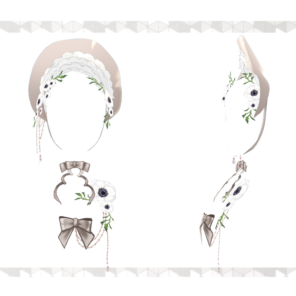 【VRoid用】Anemone one piece set / アネモネワンピースセット