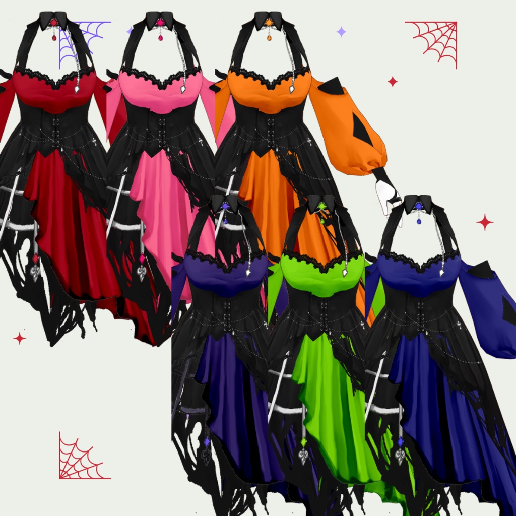 【VRoid用】Halloween Dress / ハロウィンドレス