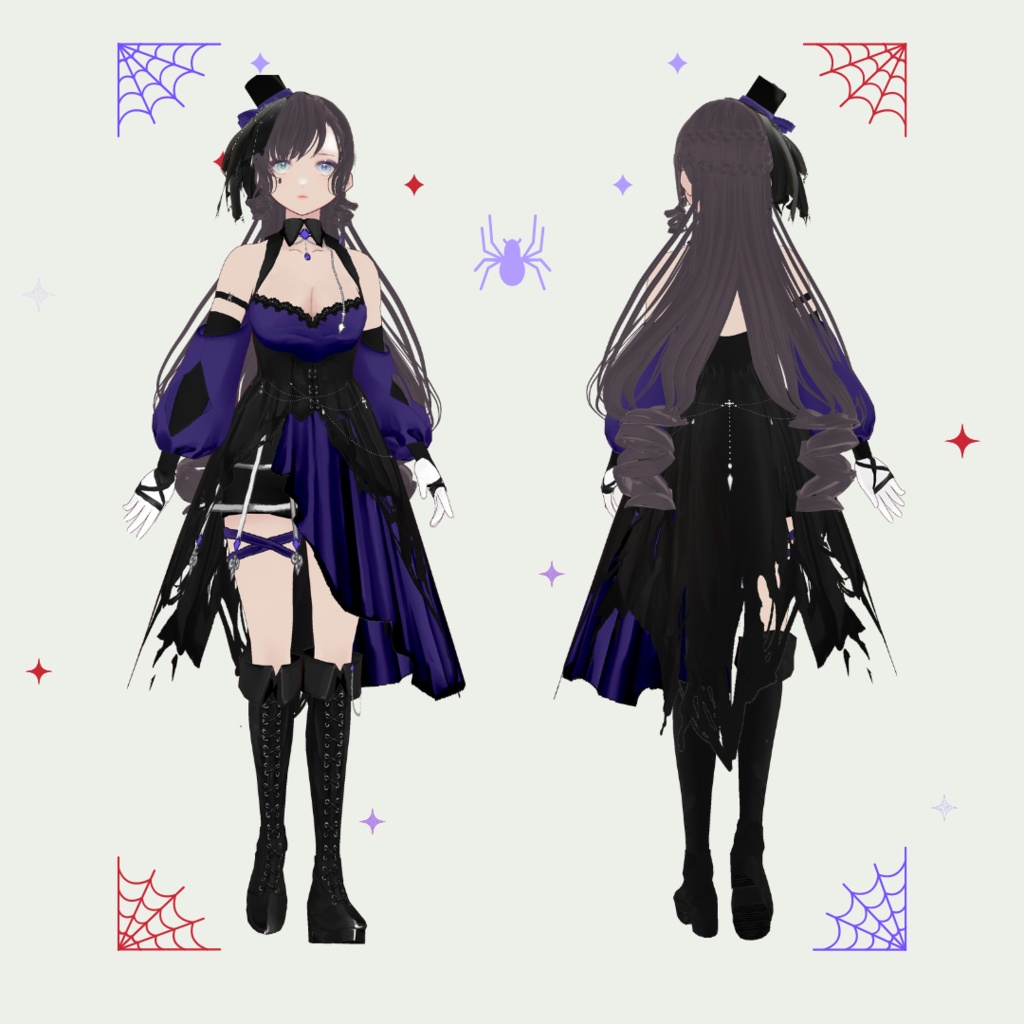 【VRoid用】Halloween Dress / ハロウィンドレス