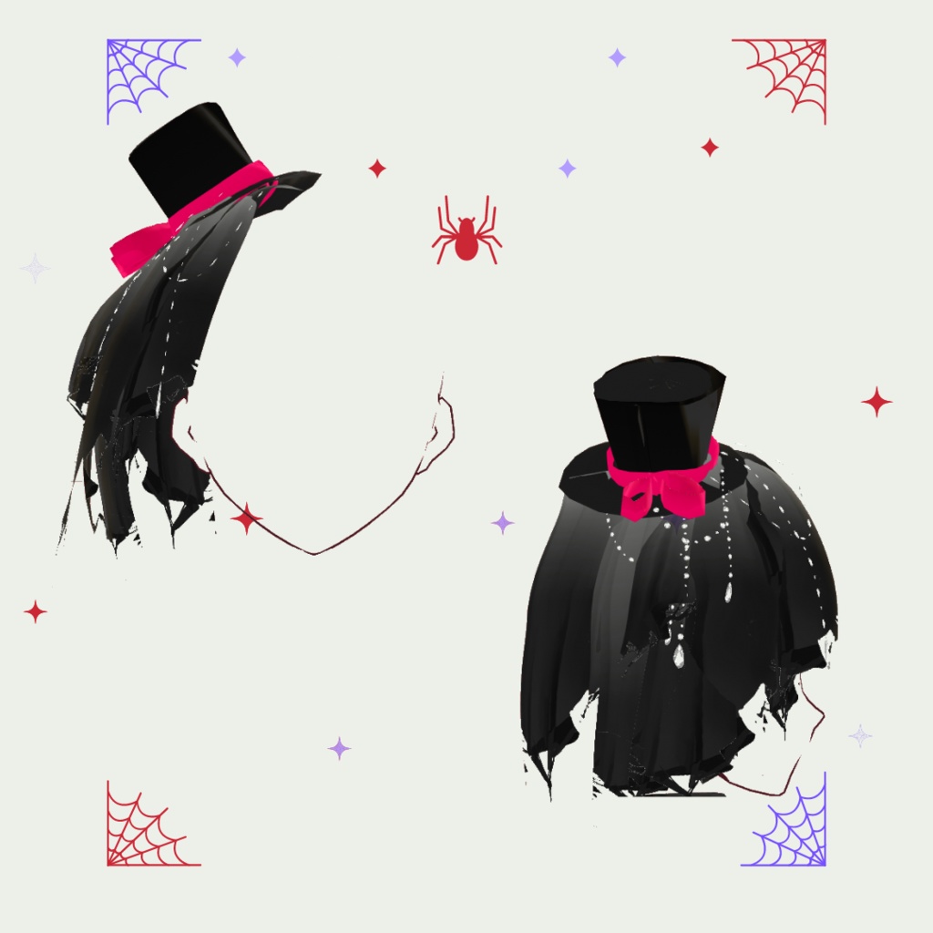 【VRoid用】Halloween Dress / ハロウィンドレス