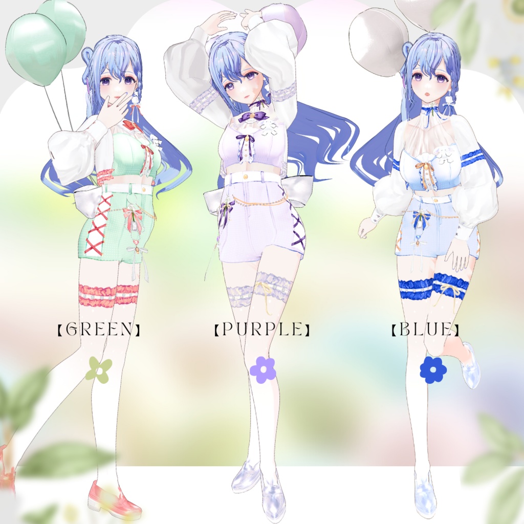 【VRoid正式版用】Easter Bunny Coord Set / イースターバニーコーデセット