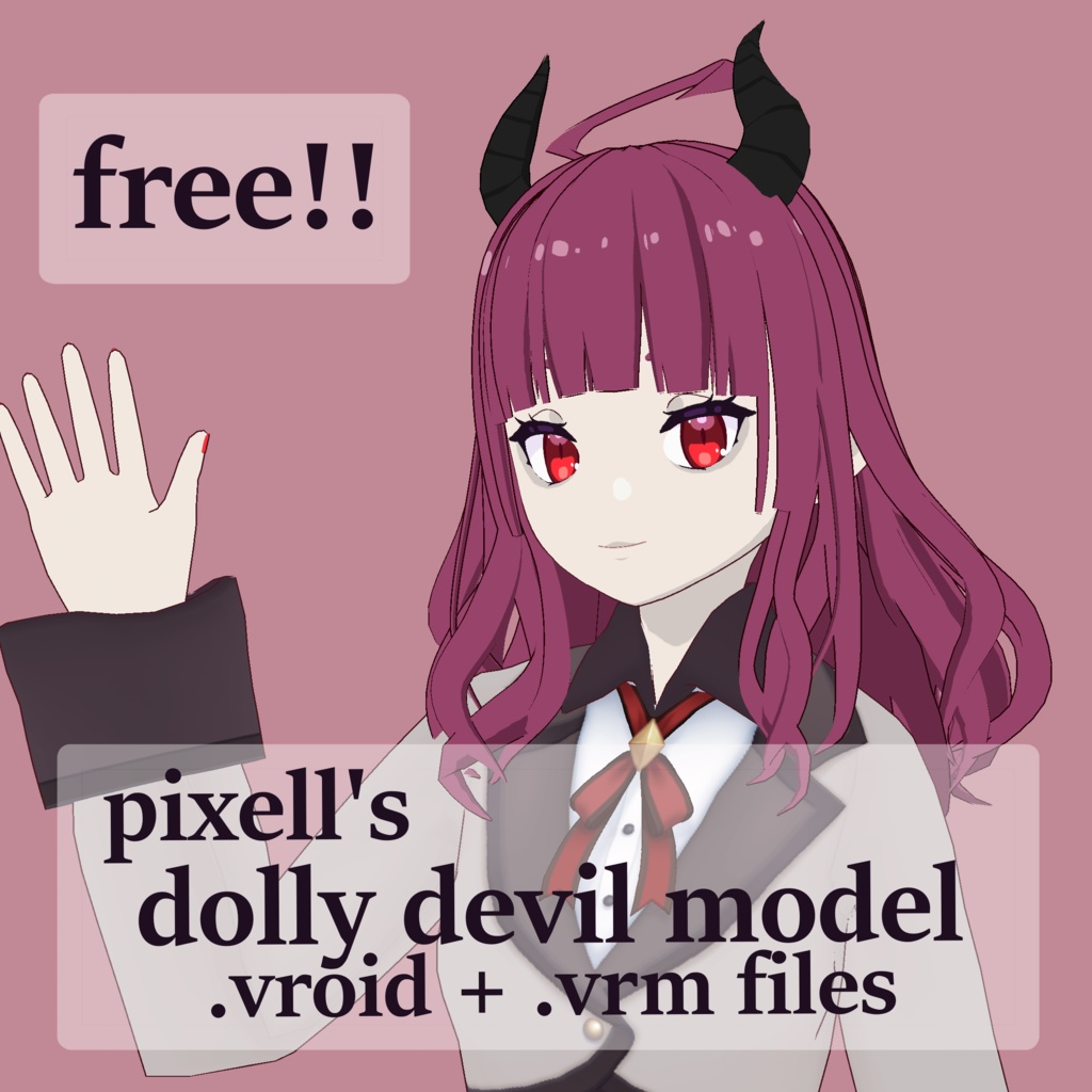 FREE Dolly Devil VRoid Model ~ VRM and VRoid Files