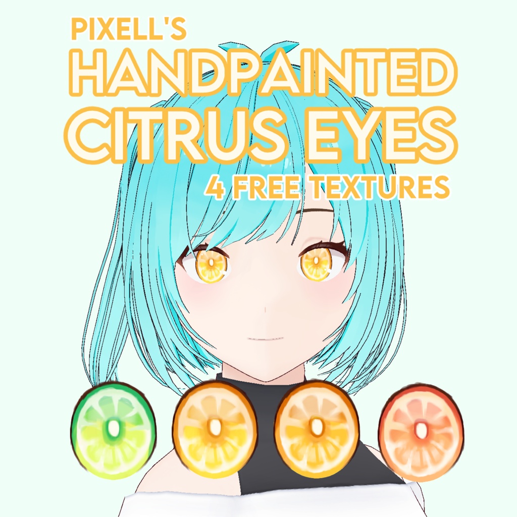 [VRoid Studio] FREE Handpainted Citrus Eye Textures
