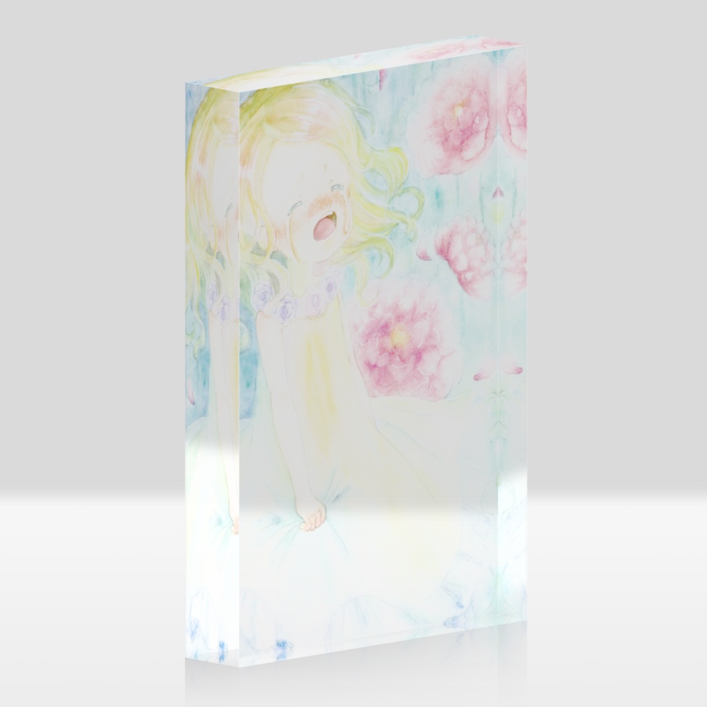 花泣アクリルブロック