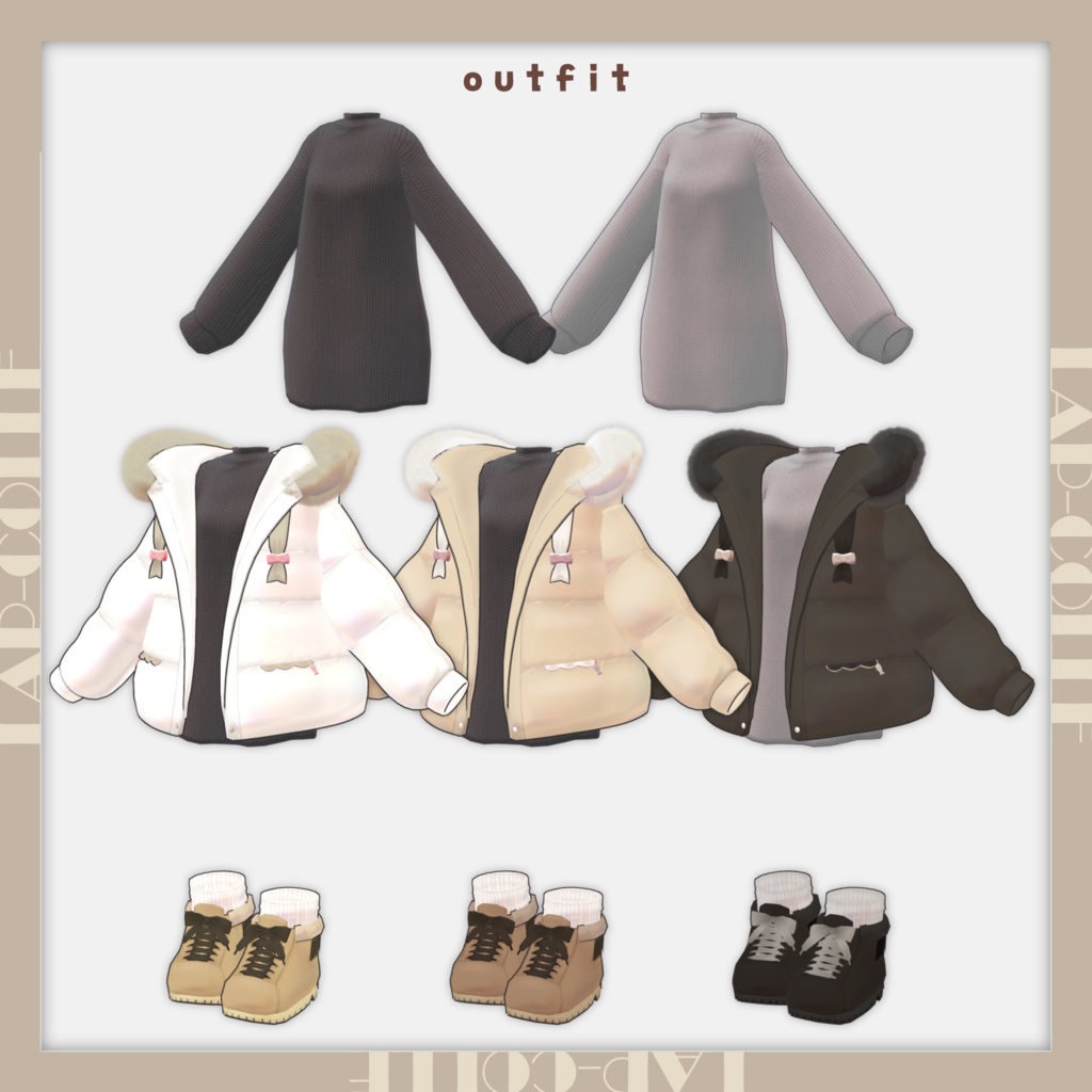 【キプフェル対応】LatteStyle【髪型&洋服セット/MA】