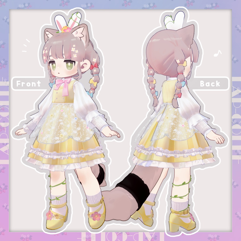 【3アバター対応】EggGardenBunny-Dress-【MA対応】