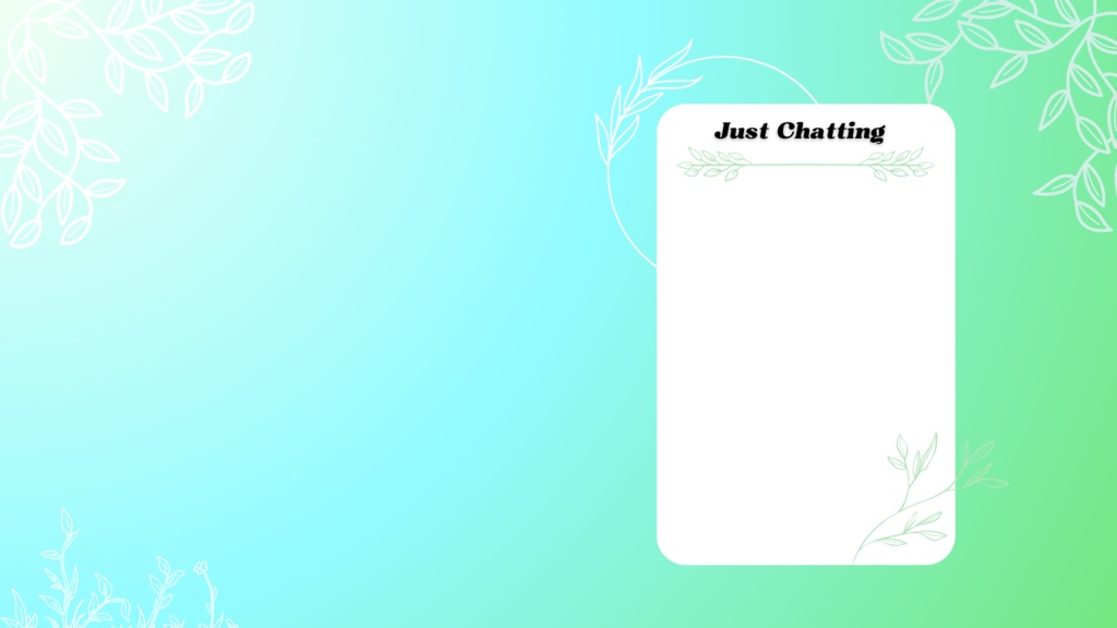 Free to use Vtuber Overlay, Simple Green Bundle