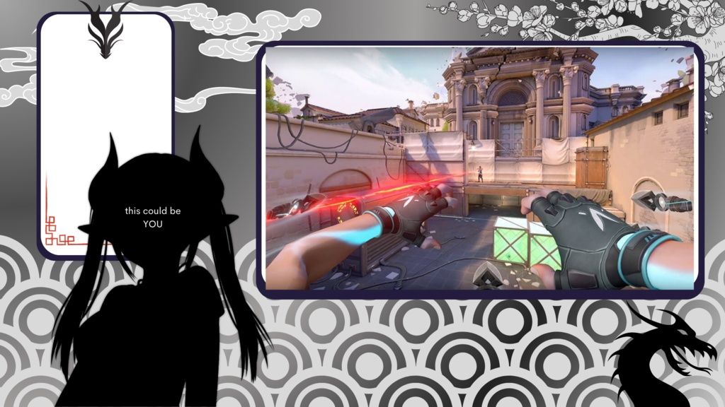 Dragon Inspired Free to use Vtuber stream overlay