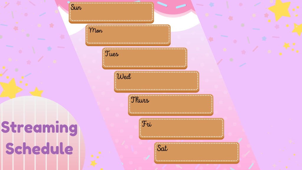 Free to Use streaming assets//Stream Schedule//Customizable Assets// Gen1 Schedule Assets