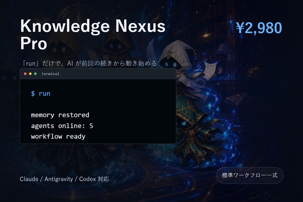 使い続けても崩れないAIワークスペース|調査・整理・週次メンテまで込み【Claude Code/Codex対応】