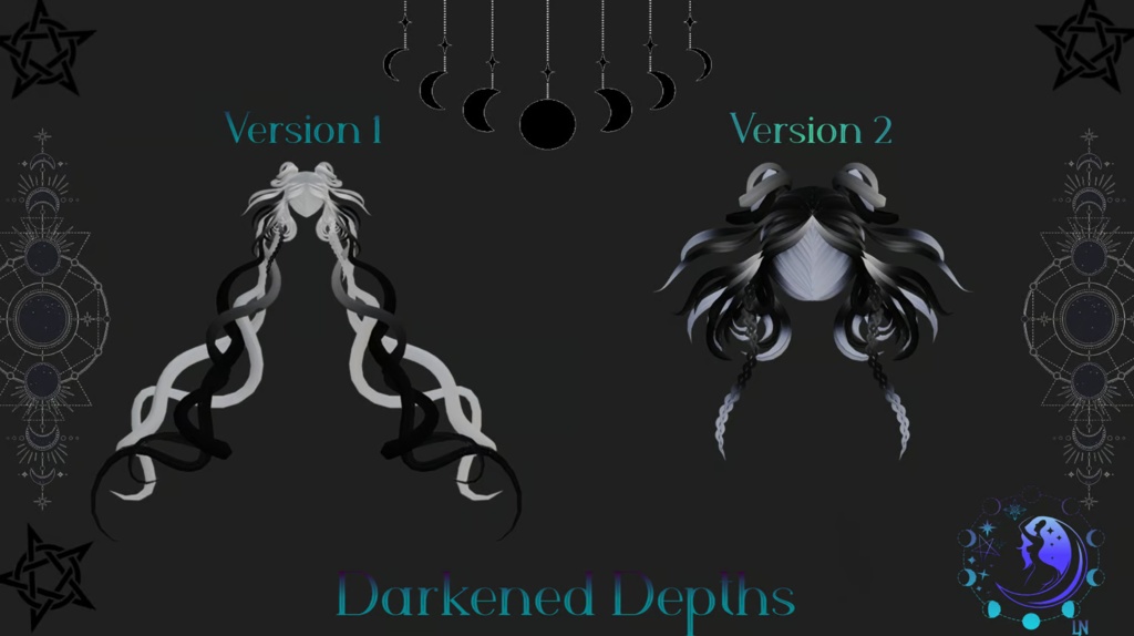 ⛧Darkened Depths⛧ - Vrchat Hair