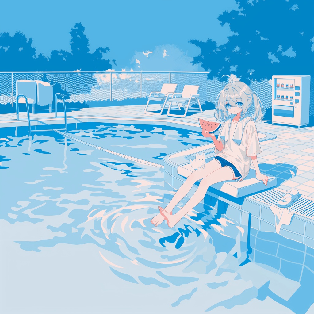 誰もいない夏休みのプール / The Empty Summer Pool