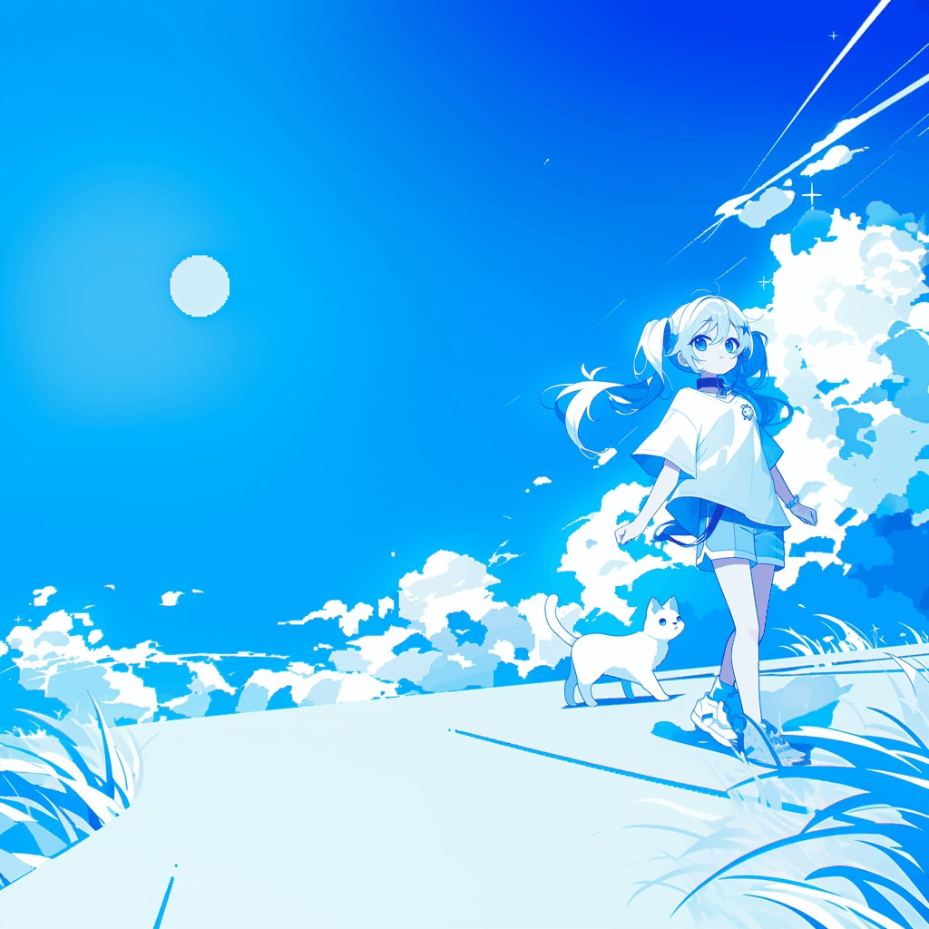 白い月が浮かぶ午後 / An Afternoon with a Pale Moon