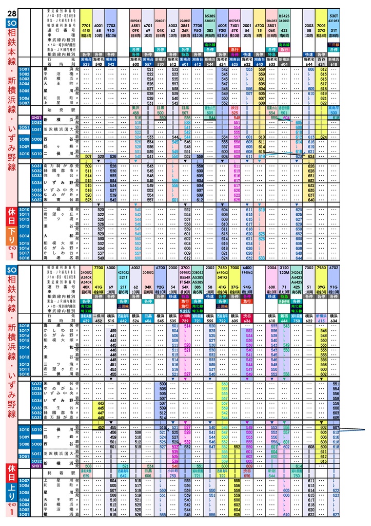 【過去ダイヤ】同人相鉄時刻表 2023年3月18日改正号