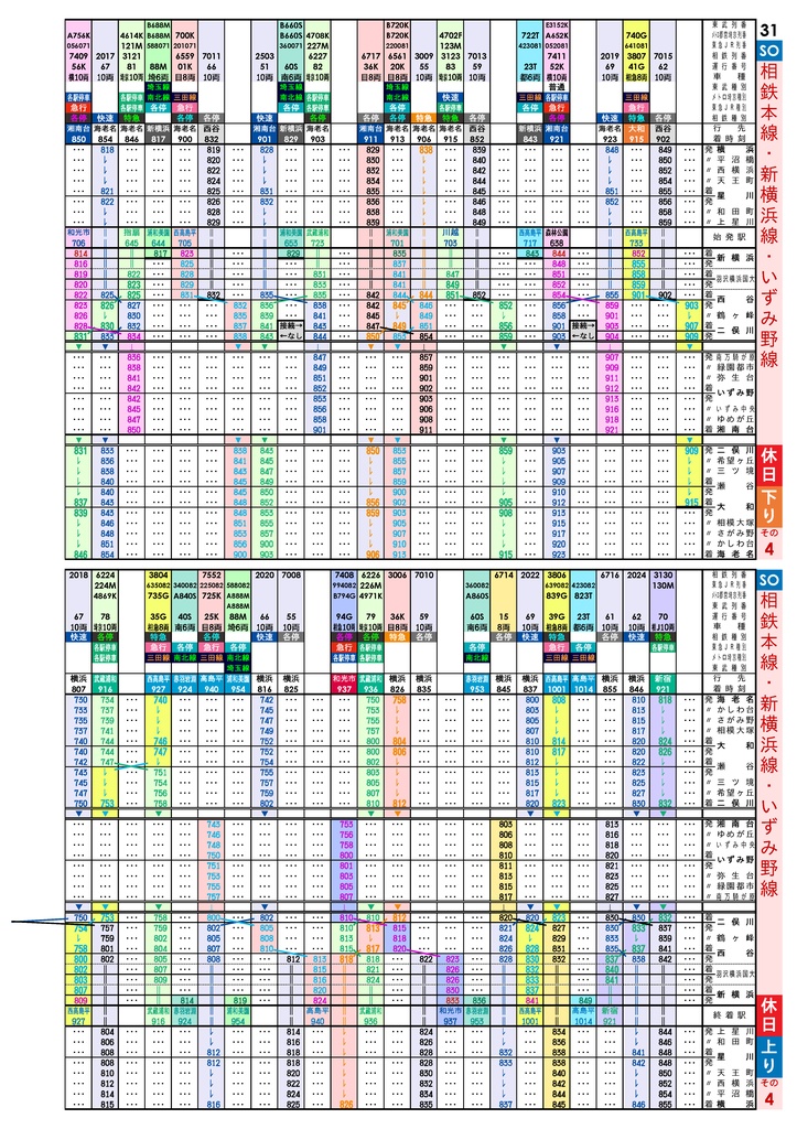 同人相鉄時刻表 2024年3月16日改正号