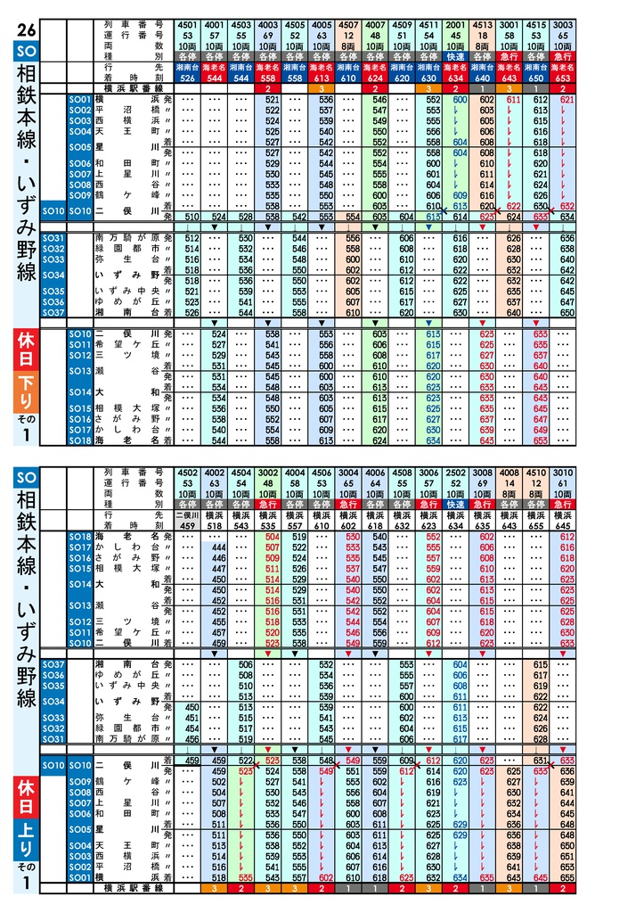 過去ダイヤ】同人相鉄時刻表 2017年3月18日改正号 ダウンロード版 - ピロリ倶楽部 - BOOTH