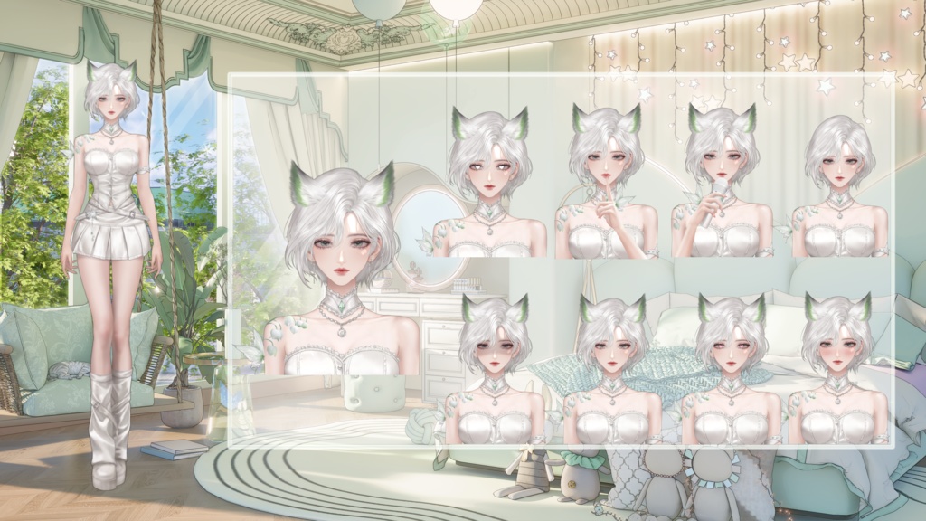 【live2dモデル】ベゴニア·狐_汎用モデル_VTS専用