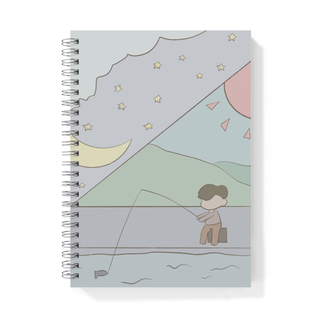 【釣りする男の子】リングノート *. A5 /B5 .*