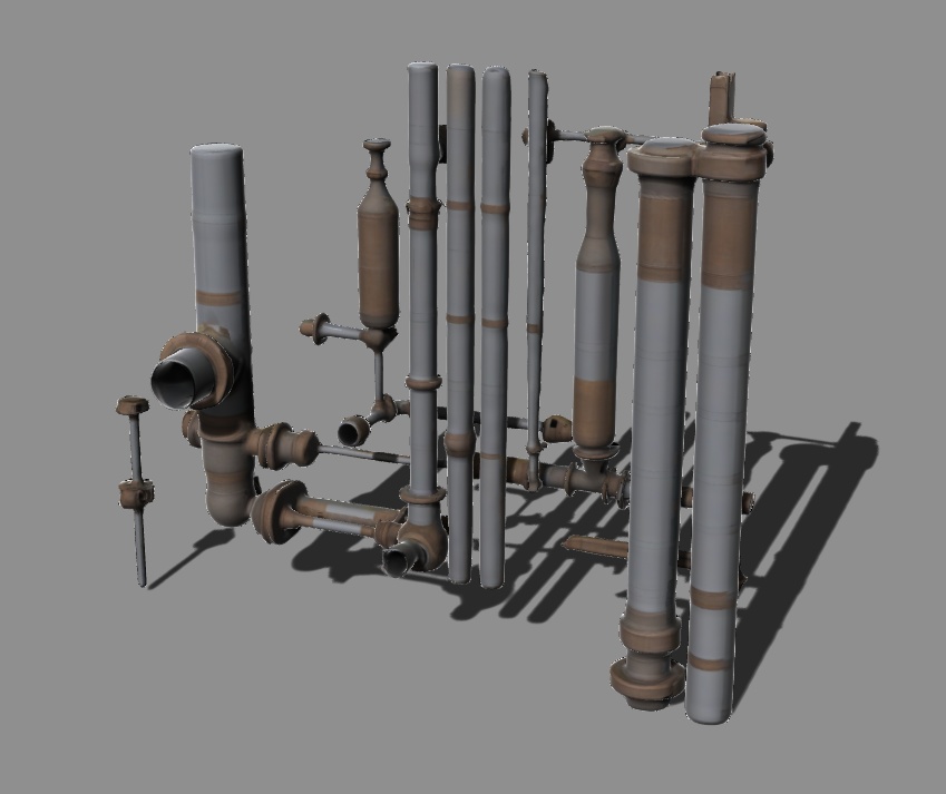 インダストリアル配管モデル 6種パック Vol.1