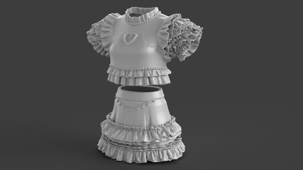 【3Dモデル素体パック】衣装制作ベースモデル 10種セット - テクスチャ練習・改変用