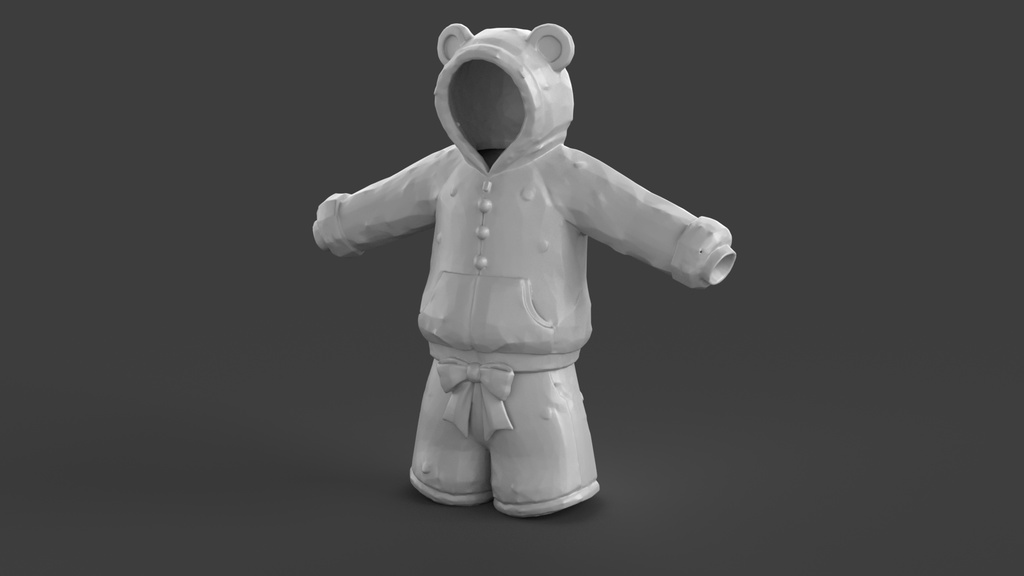 【3Dモデル素体パック】衣装制作ベースモデル 10種セット - テクスチャ練習・改変用