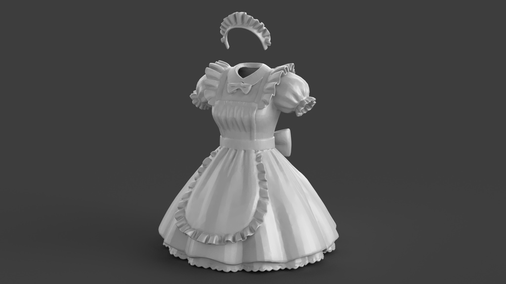 【3Dモデル素体パック】衣装制作ベースモデル 10種セット - テクスチャ練習・改変用