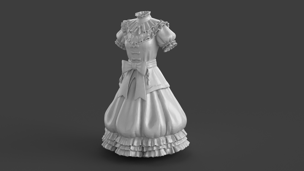 【3Dモデル素体パック】衣装制作ベースモデル 10種セット - テクスチャ練習・改変用