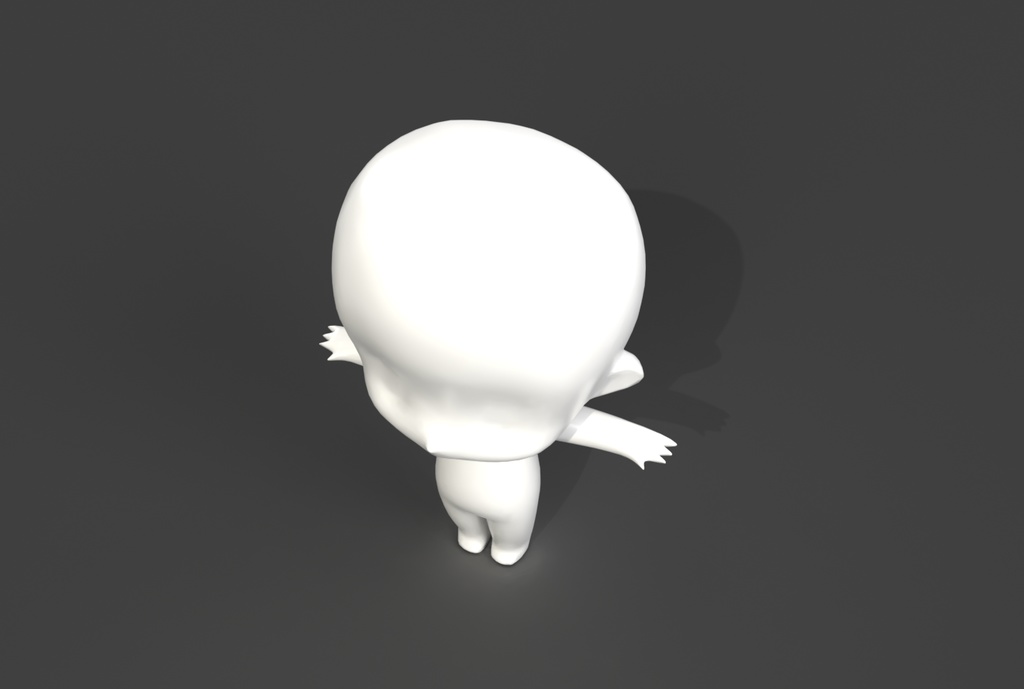 【無料サンプル】デフォルメ素体 3Dモデル - 編集・改変用ベース