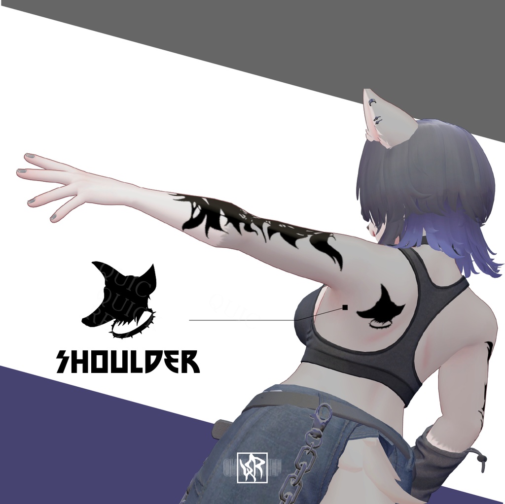 【うるふだ専用】WolfTattooSet