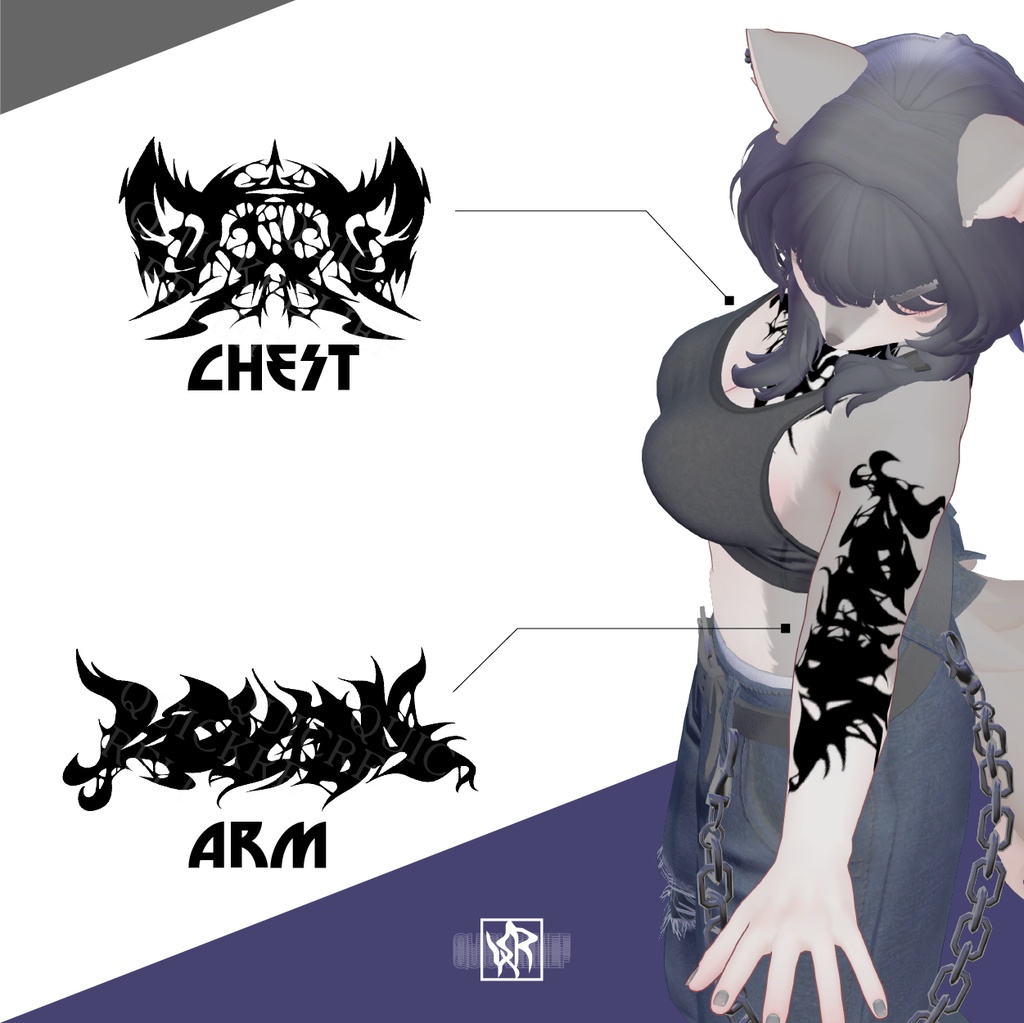 【うるふだ専用】WolfTattooSet