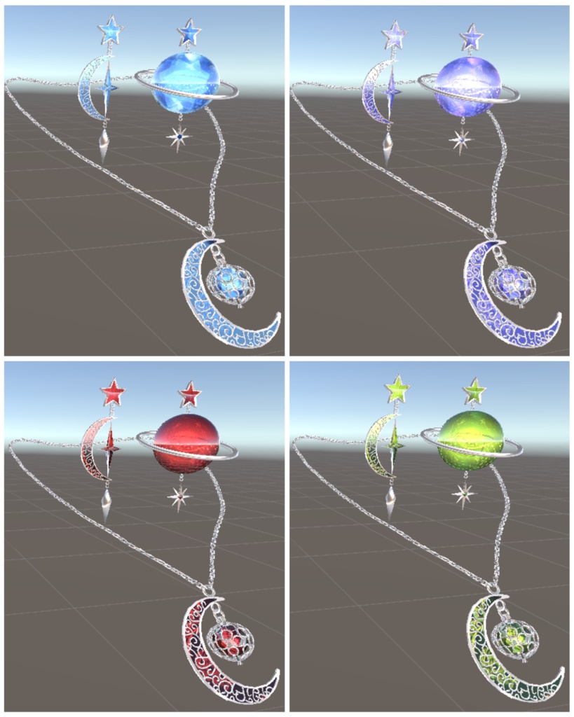 惑星ピアス/ネックレス