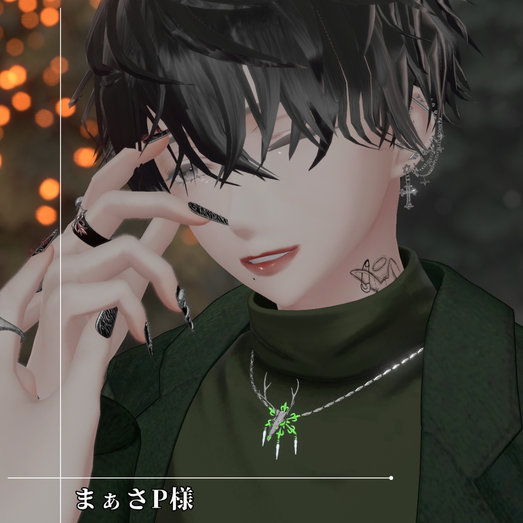 ネックレス『Deer snowflake』