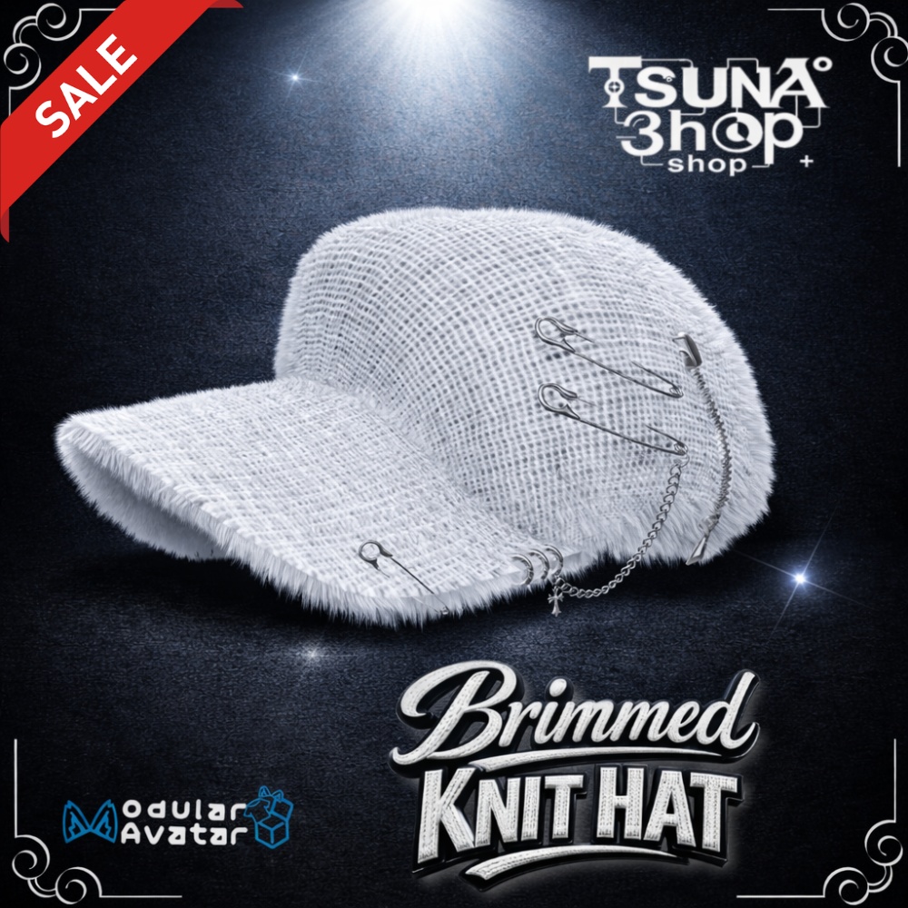  【VRChat用】自然に揺れる つば付きニット帽｜PhysBone設定済み『Brimmed knit hat』