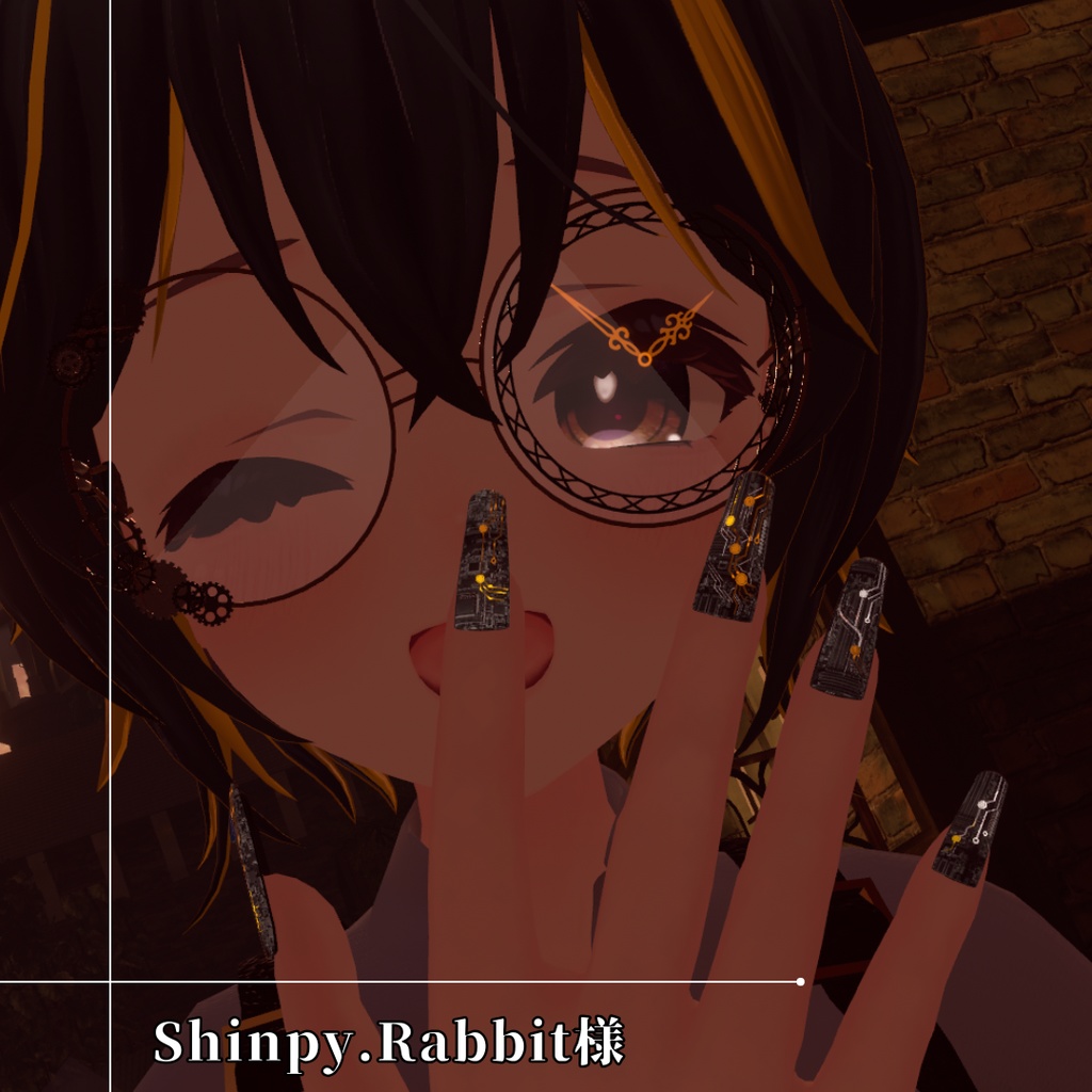 【40アバター対応】近未来ネイル『DIGITAL VEIN』