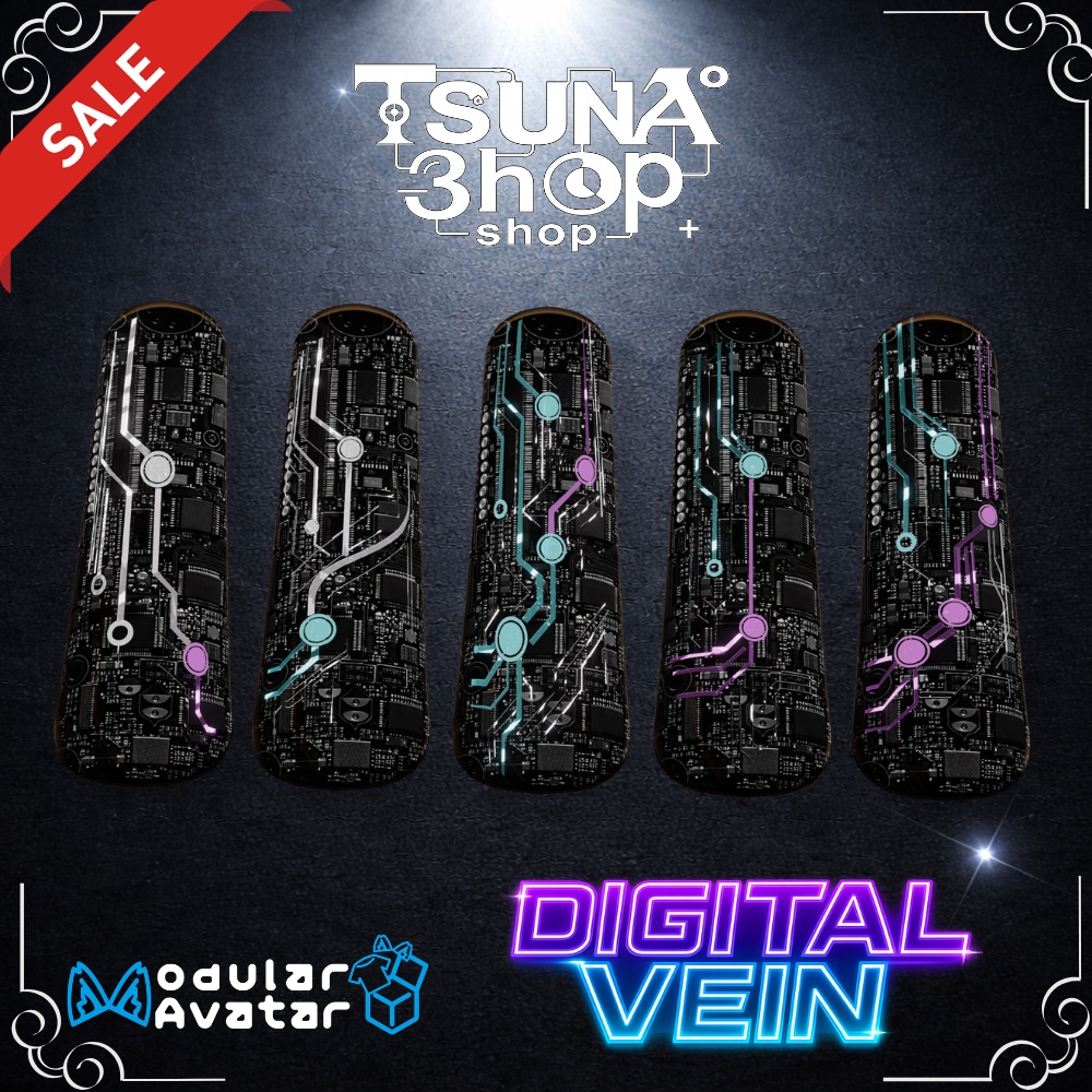 【40アバター対応】近未来ネイル『DIGITAL VEIN』