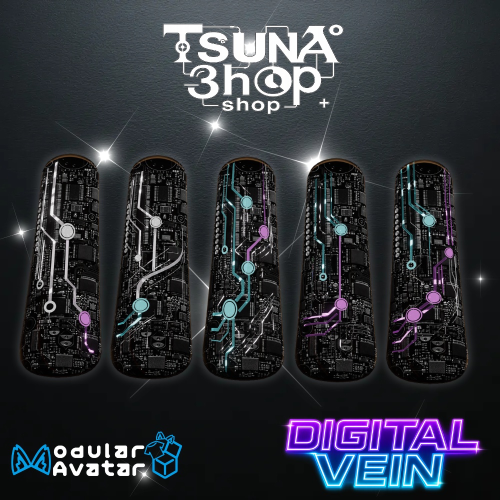 【40アバター対応】近未来ネイル『DIGITAL VEIN』