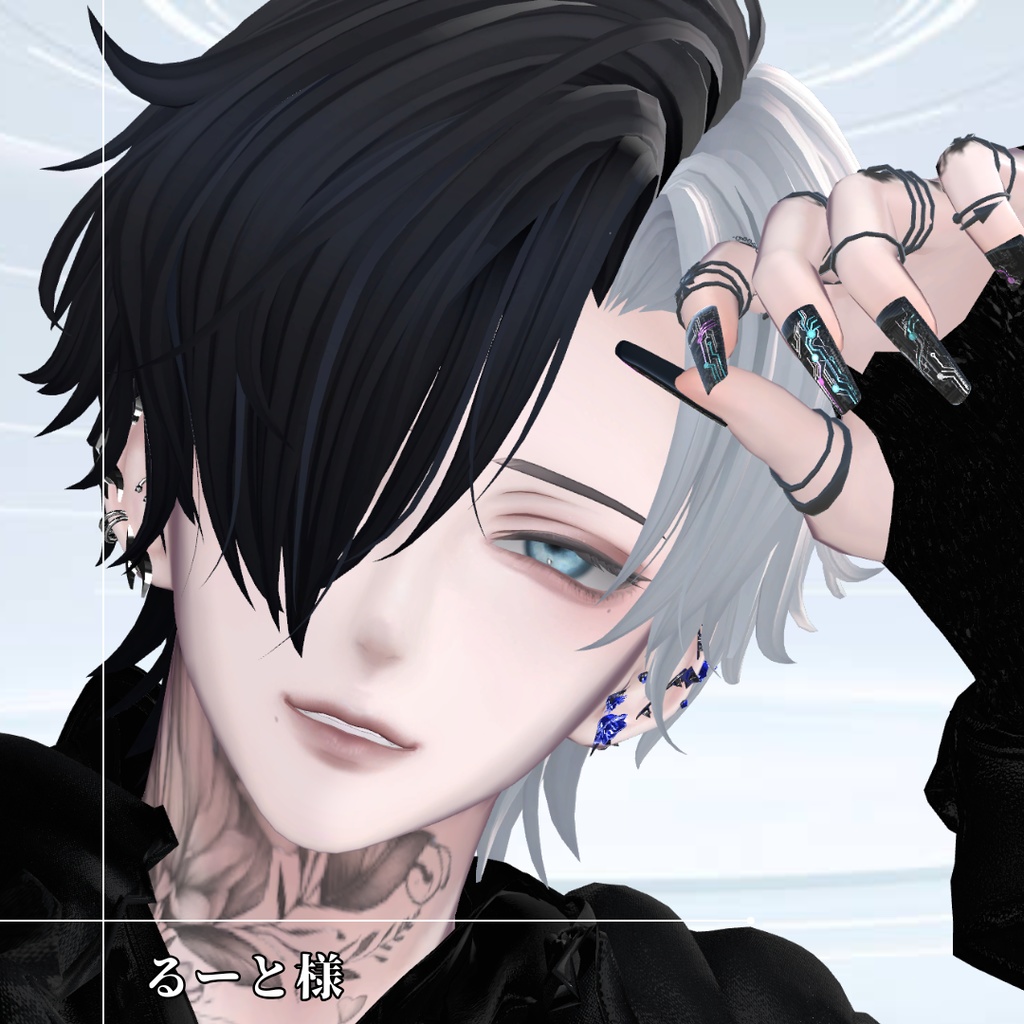 【40アバター対応】近未来ネイル『DIGITAL VEIN』