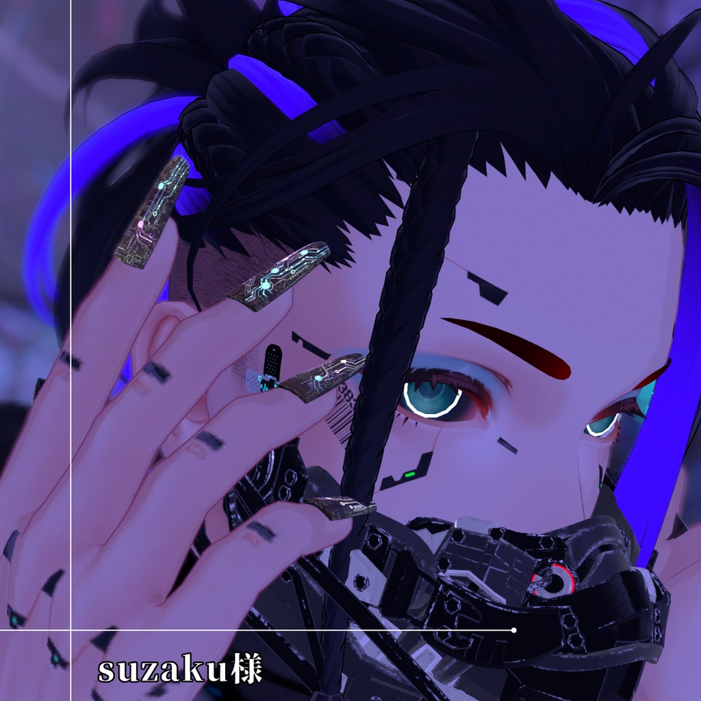 【40アバター対応】近未来ネイル『DIGITAL VEIN』