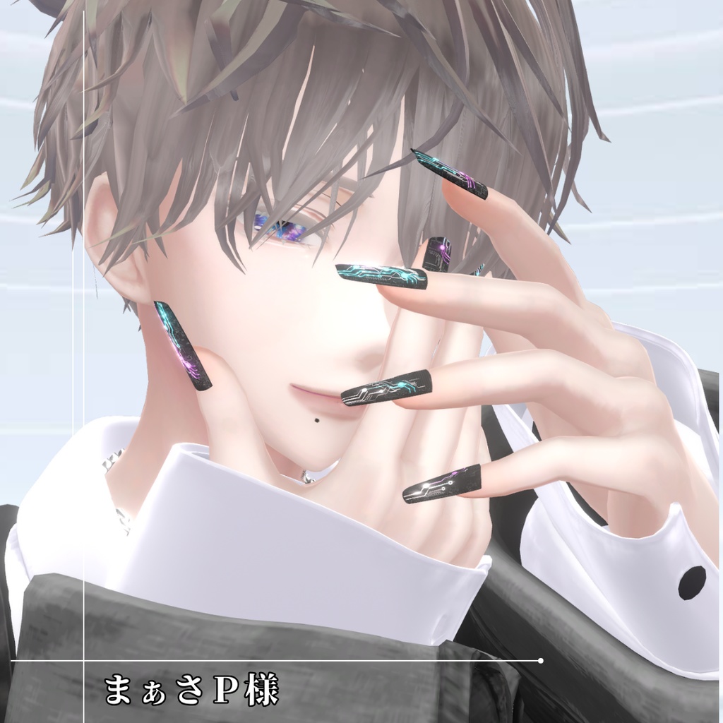 【40アバター対応】近未来ネイル『DIGITAL VEIN』
