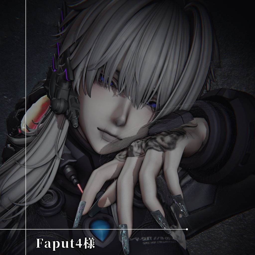 【40アバター対応】近未来ネイル『DIGITAL VEIN』