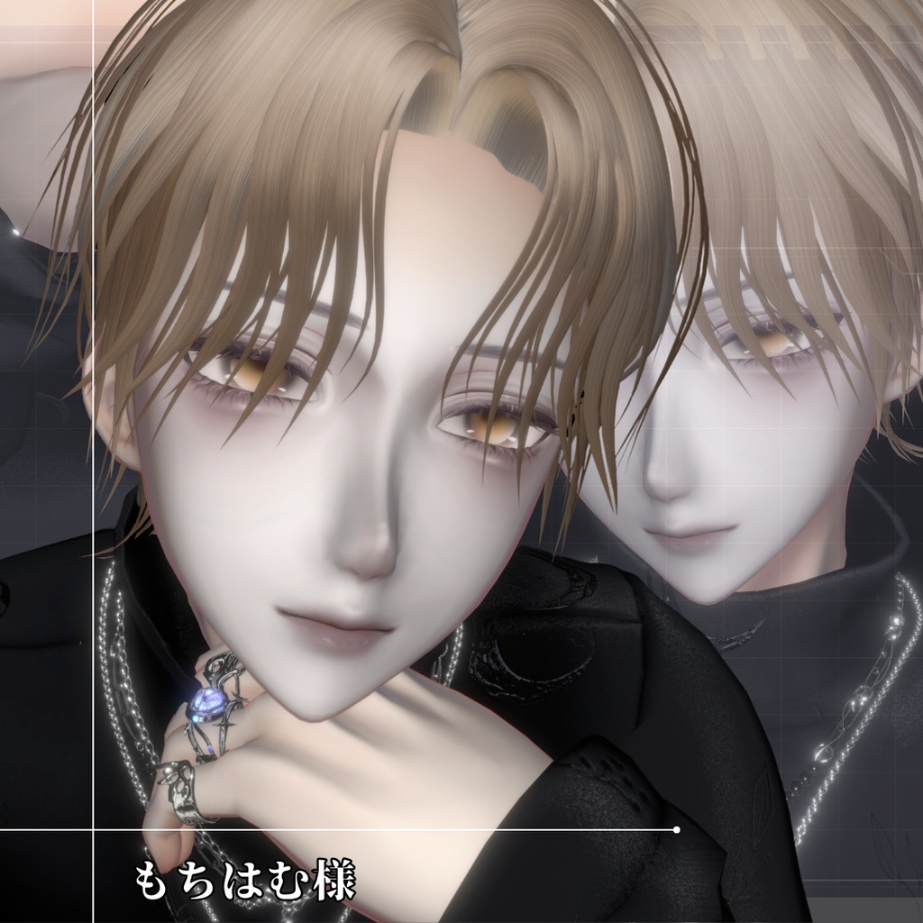 3Dヘアモデル『Center part wave』