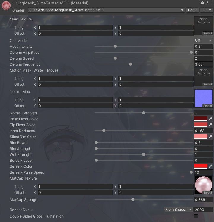 【VRChat】Living Mesh : Slime & Tentacle Shader