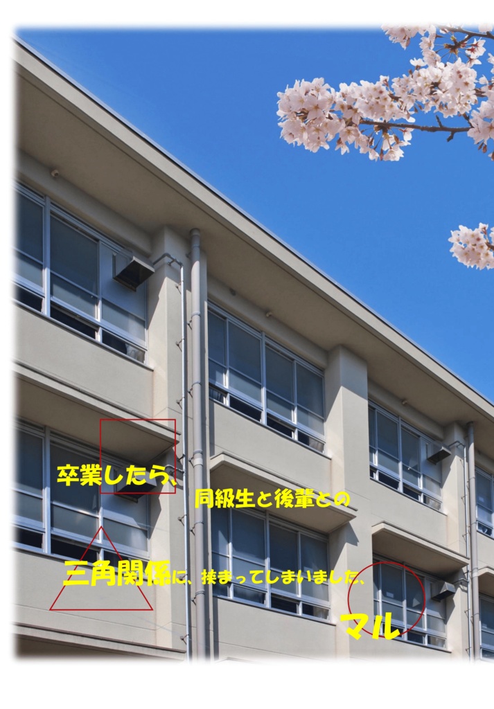 卒業したら、同級生と後輩との三角関係に、挟まってしまいました、マル