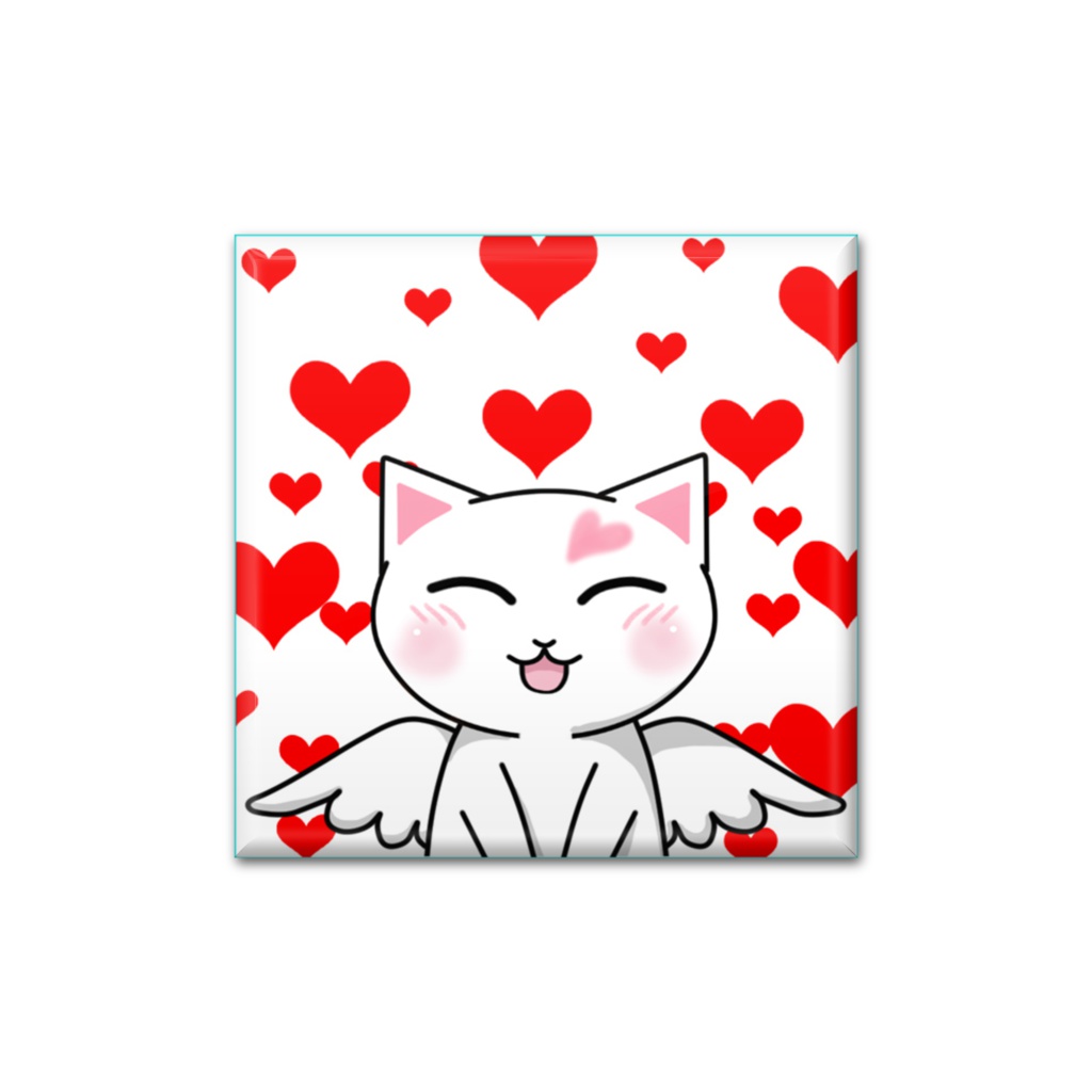 幸せ猫天使　四角40　001