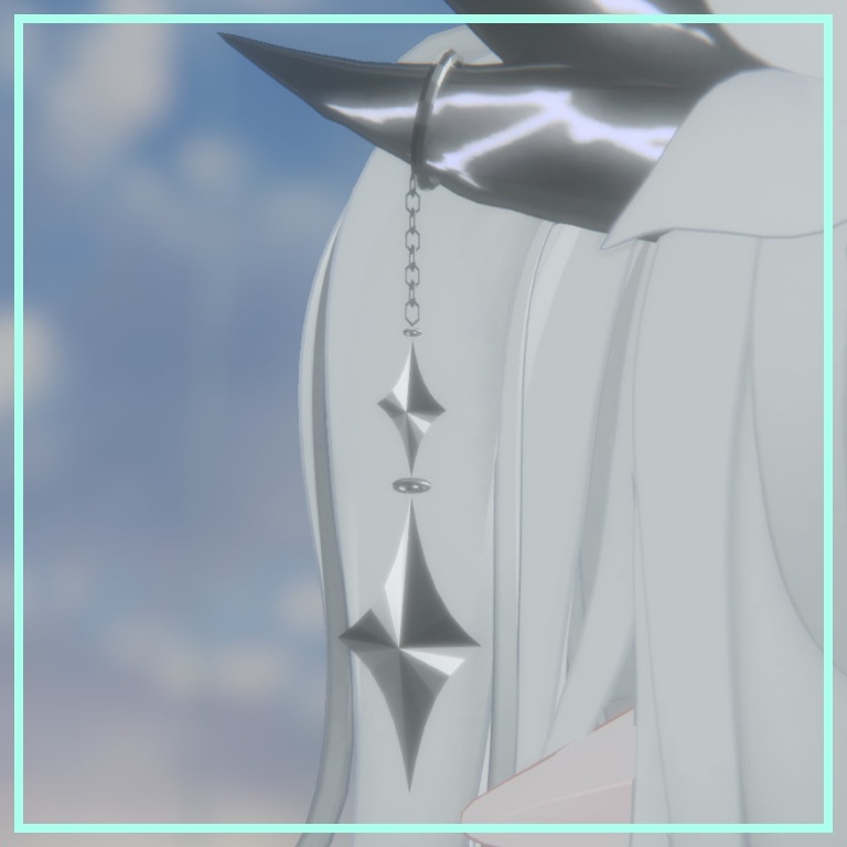 つのに掛ける星型アクセサリー【無料】【VRChat】【エルシオン用】
