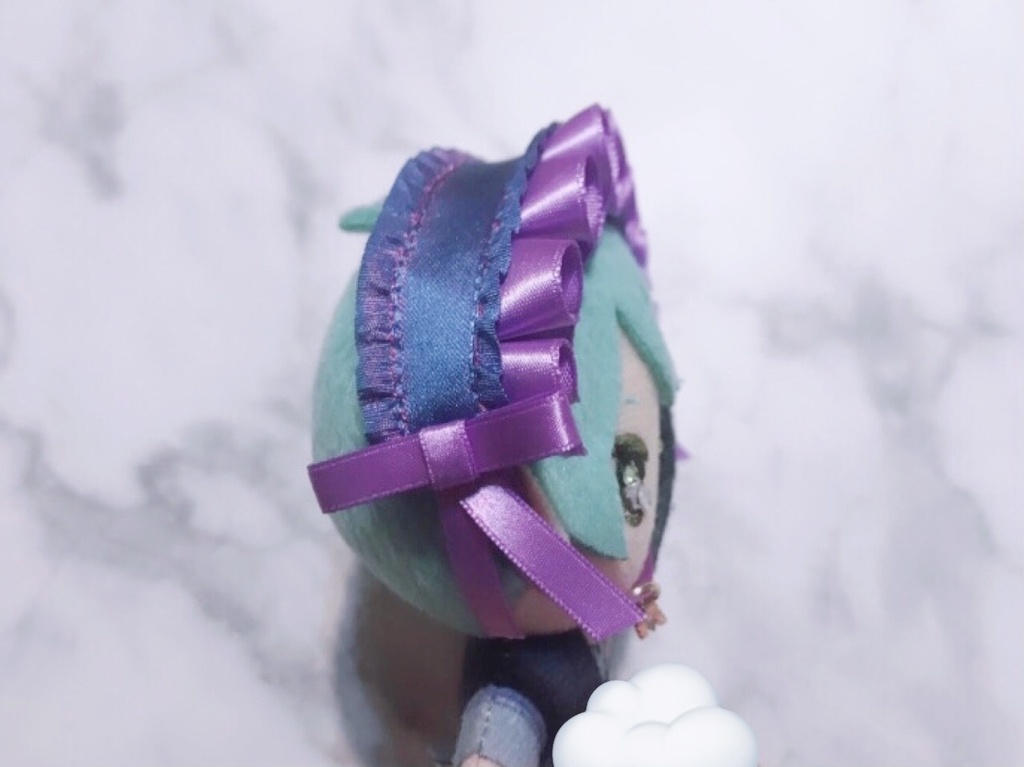 💜チャーム付き偏光パープルヘッドドレスA💜