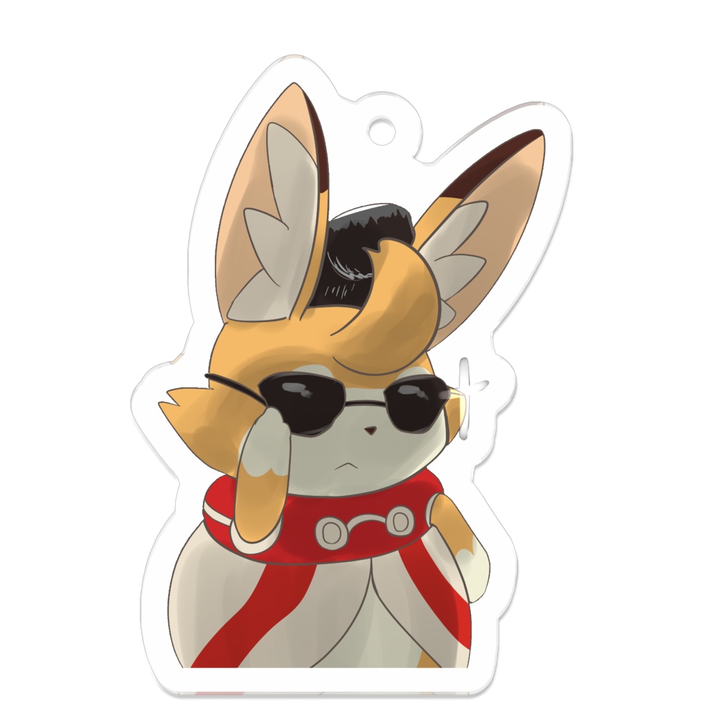 ちょいワルライト アクキー50×50mm（裏面コーティングあり）